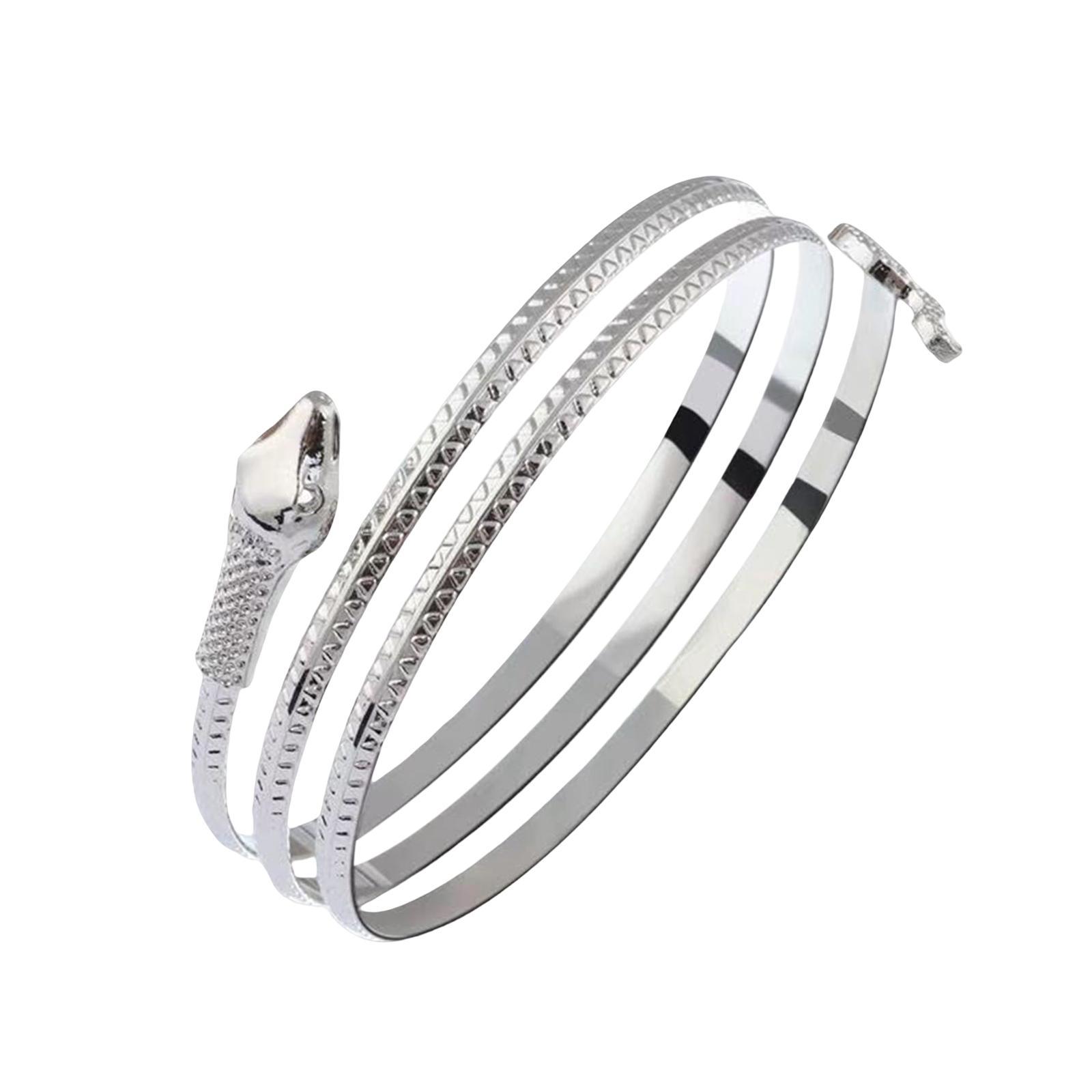 Retro Snake Shape Bracelet Bangle Hip Hop Jewelry Collection for Biker