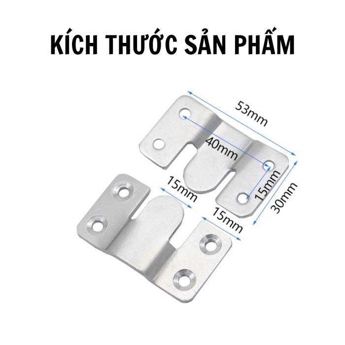 Móc treo Tranh, Ảnh, Gương, Nội thất, Bass treo tường Inox vít chịu lực 30kg