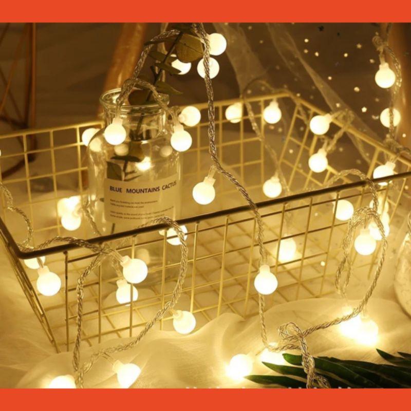 Dây Đèn Led Bóng Tròn 6m 40 Bóng Trang Trí Nội Thất