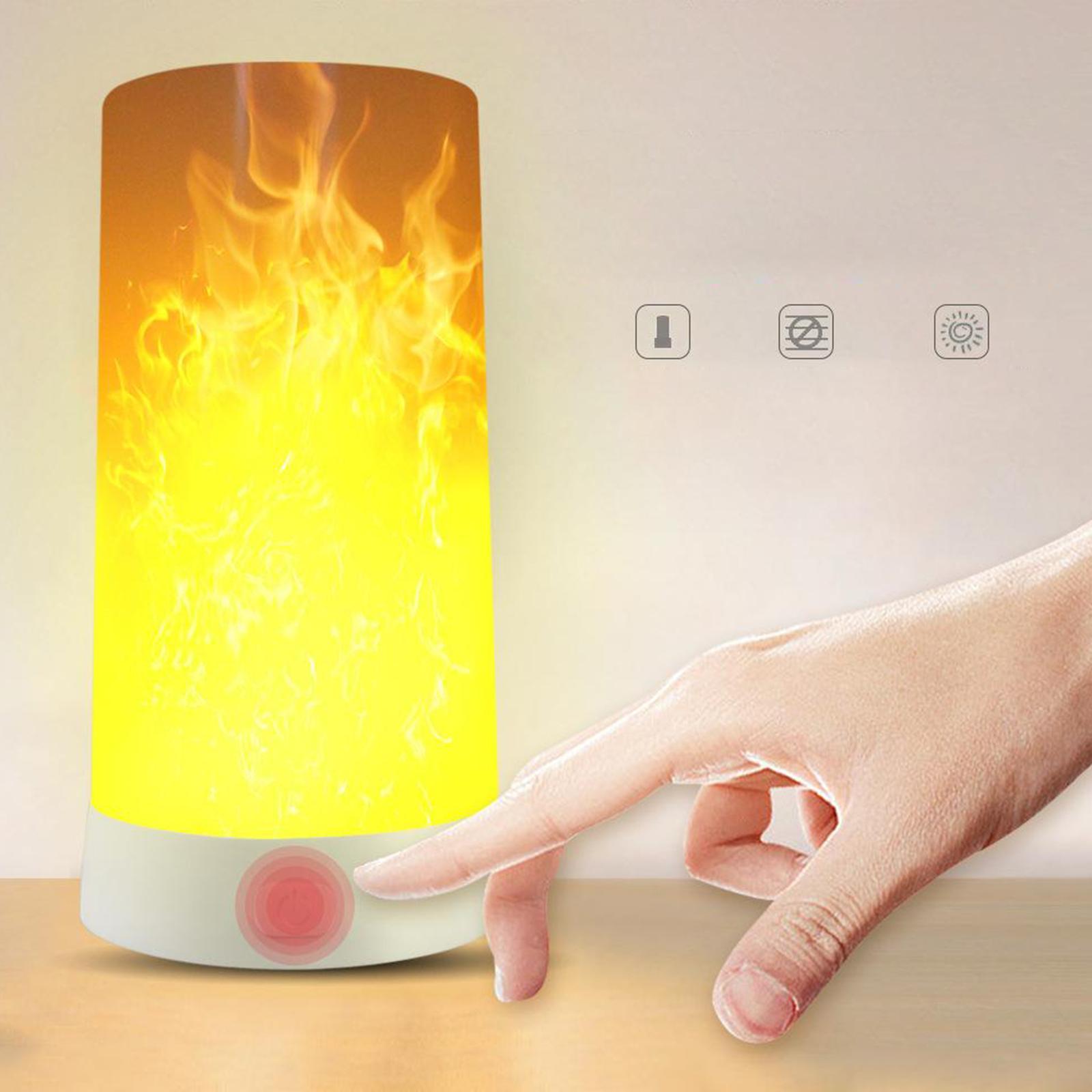 Led Flame Light Table Lamps with Remote Timer