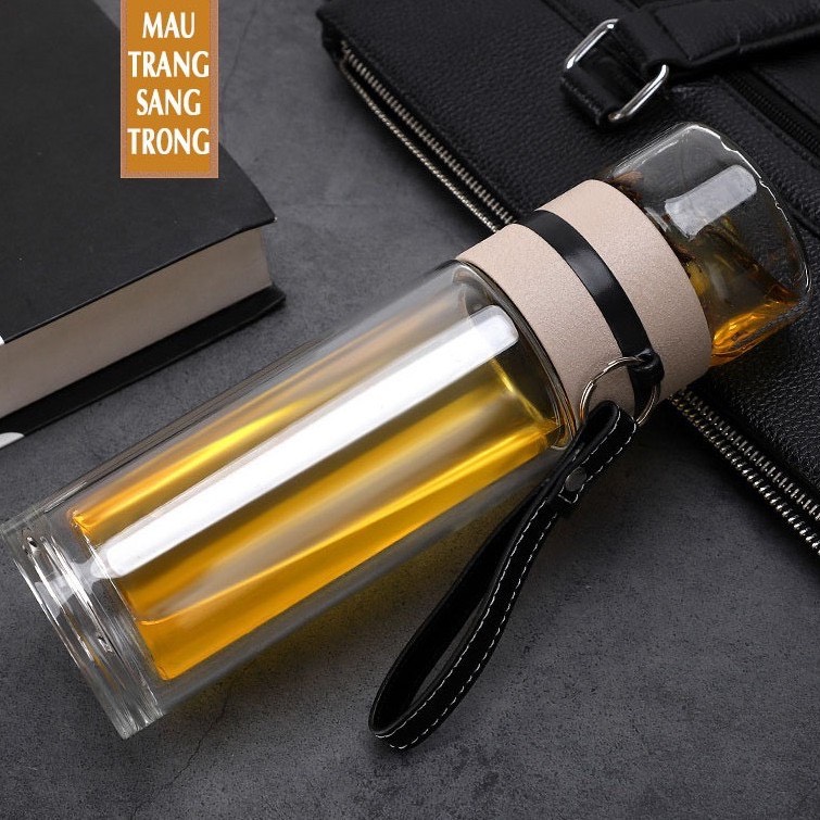 Bình Pha Trà Cao Cấp Cách Nhiệt Tốt Doron MS39 - Hai Lớp Thủy Tinh Giữ Nhiệt - Dung Tích 400ml - Hàng Chính Hãng