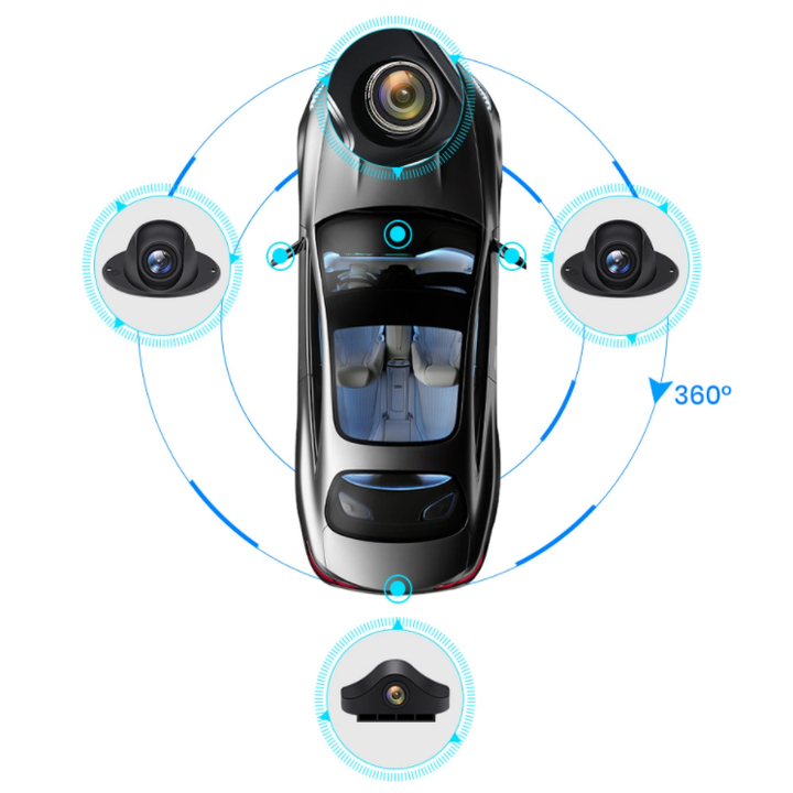 Camera hành trình xe hơi, ô tô Whexune V9 Plus tích hợp 4 camera, Android Wifi GPS - Hàng Nhập Khẩu