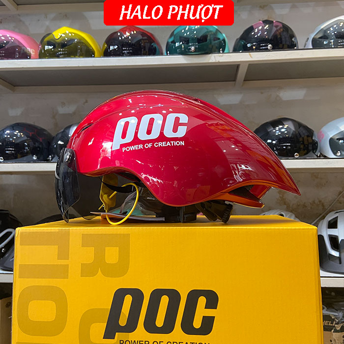 Nón POC P01 mẫu mới khóa nam châm, tặng bộ lót, túi đựng nón