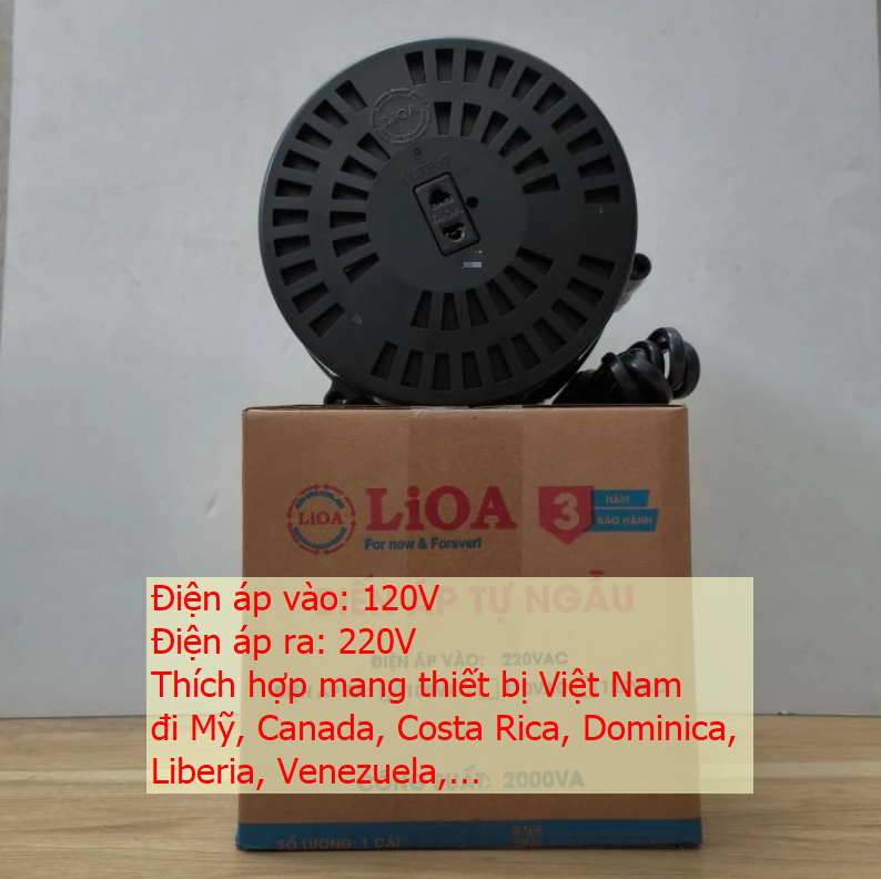 Biếp áp Lioa tăng áp đổi nguồn từ 110V sang 220V – 200VA-400VA-600VA-1000VA-1200VA-1500VA-2000VA – Hàng chính hãng  – 2000VA