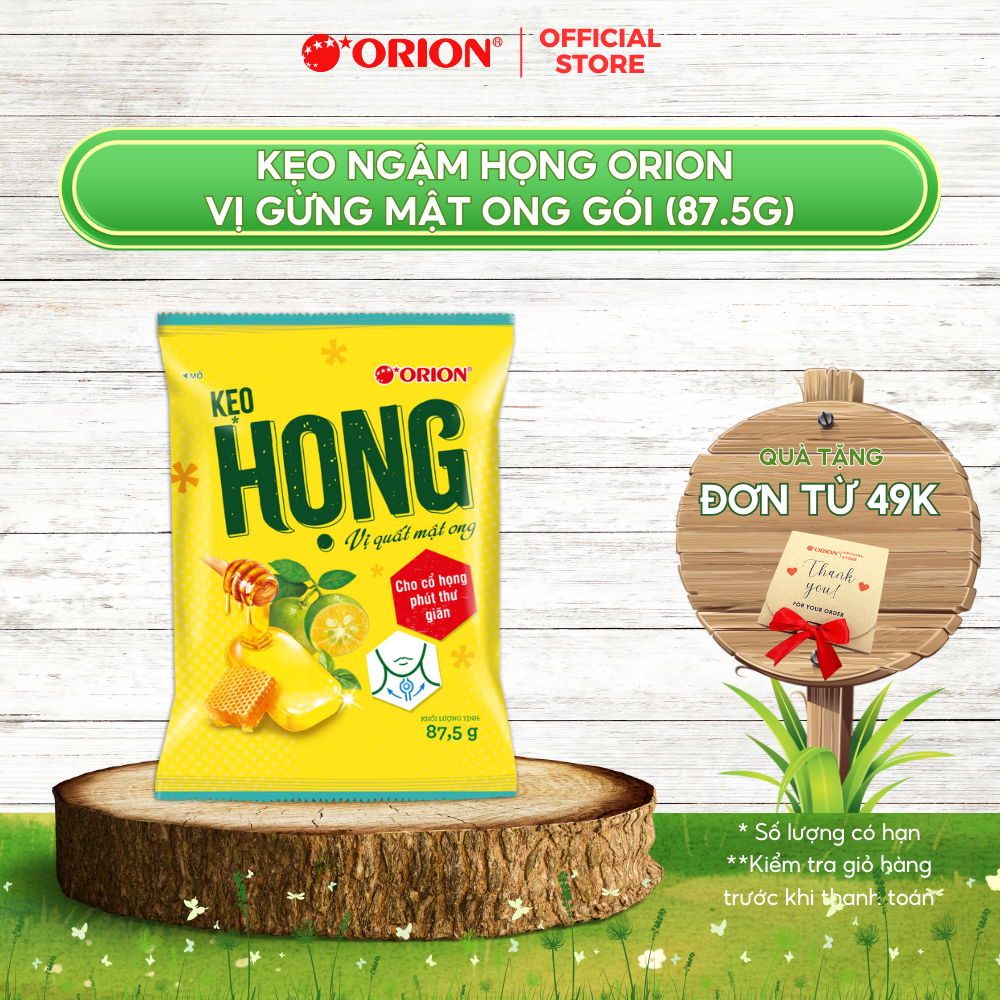 Kẹo ngậm HỌNG vị quất mật ong gói 87.5G