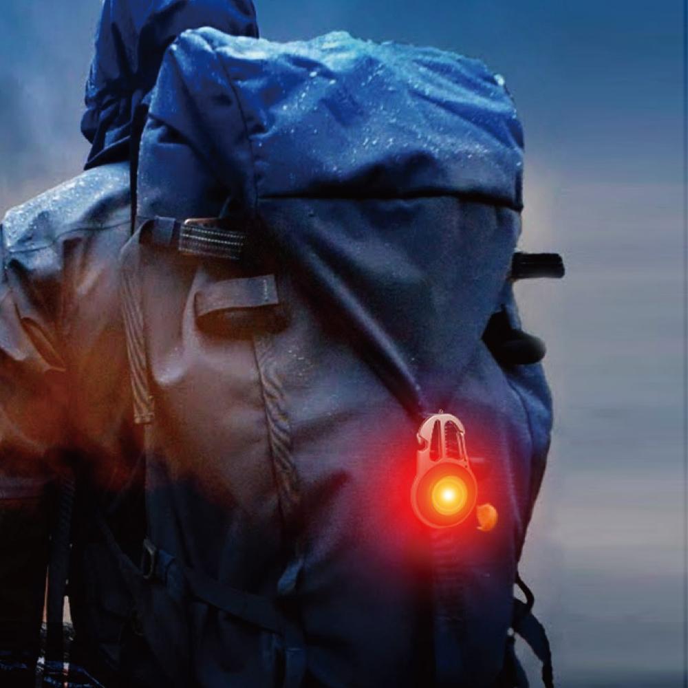Portable LED Flashlight with Stand Rechargeable Keychain Light Pocket Light for Camping Fishing Emergency