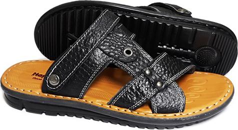 Giày Sandal Nam Da Bò Vân Cá Sấu HappyShoes - HP01