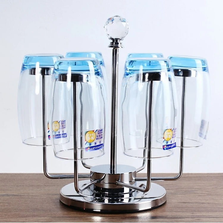 Giá úp cốc Inox xoay 360 độ