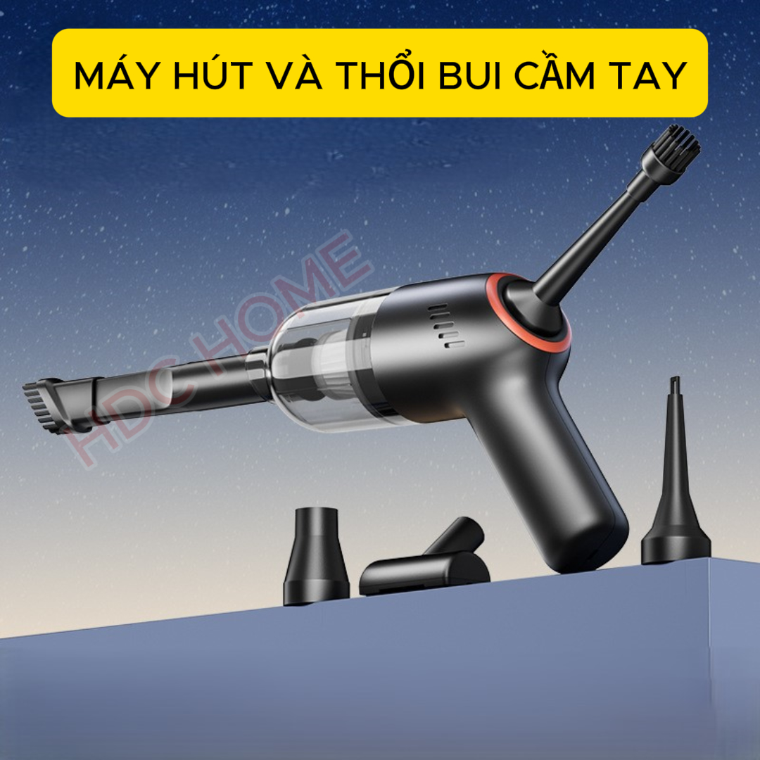 Máy Hút, Thổi Bụi Cầm Tay Mini Bản Cao Cấp, Máy Hút Bụi Giường Nệm, Ô Tô, Máy Tính - Hàng Nhập Khẩu