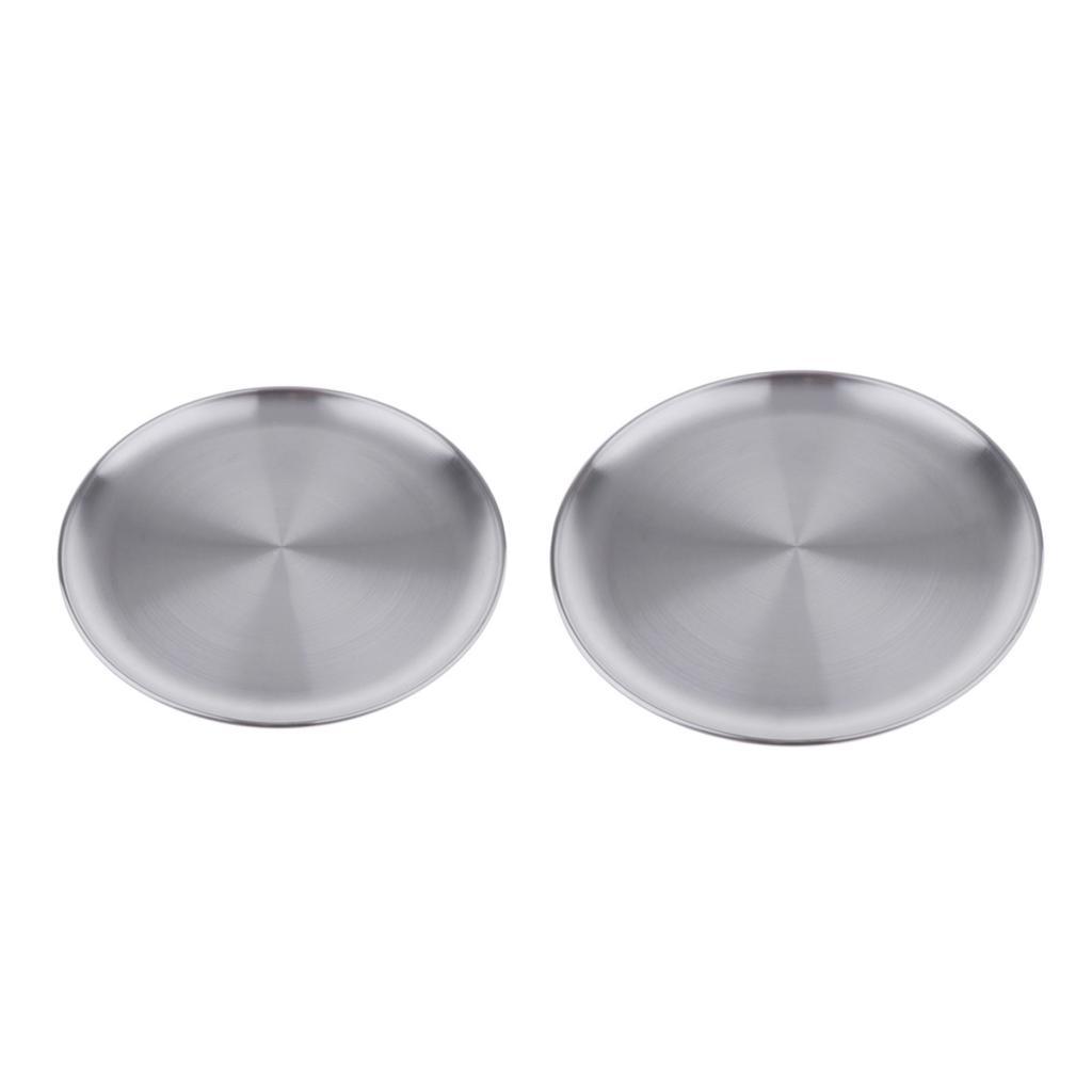304 Stainless Steel Dinner Plate, Round Plates, 12-inches -
