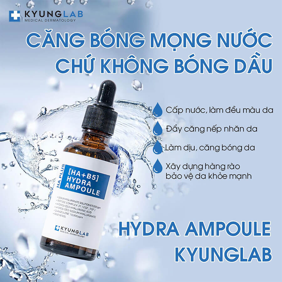 Tinh Chất Hỗ Trợ Căng Bóng Da Kyung Lab HA Plus Hydra Ampoule 50ml