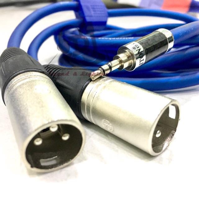 dây tín hiệu phát nhạc rắc 3.5mm sang 2 rắc XLR