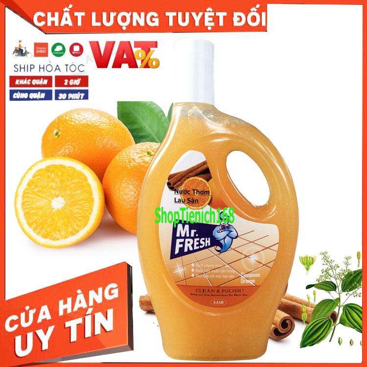 Nước thơm lau sàn Mr.Fresh 1.1L Hương Ccam Quế