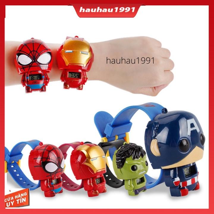 Đồng Hồ Iron Man Spider-Man Biến Hình dễ thương dễ thương H2,Đồng Hồ Công Chúa Helo kitty Dành Cho Bé Gái, Chống Nước