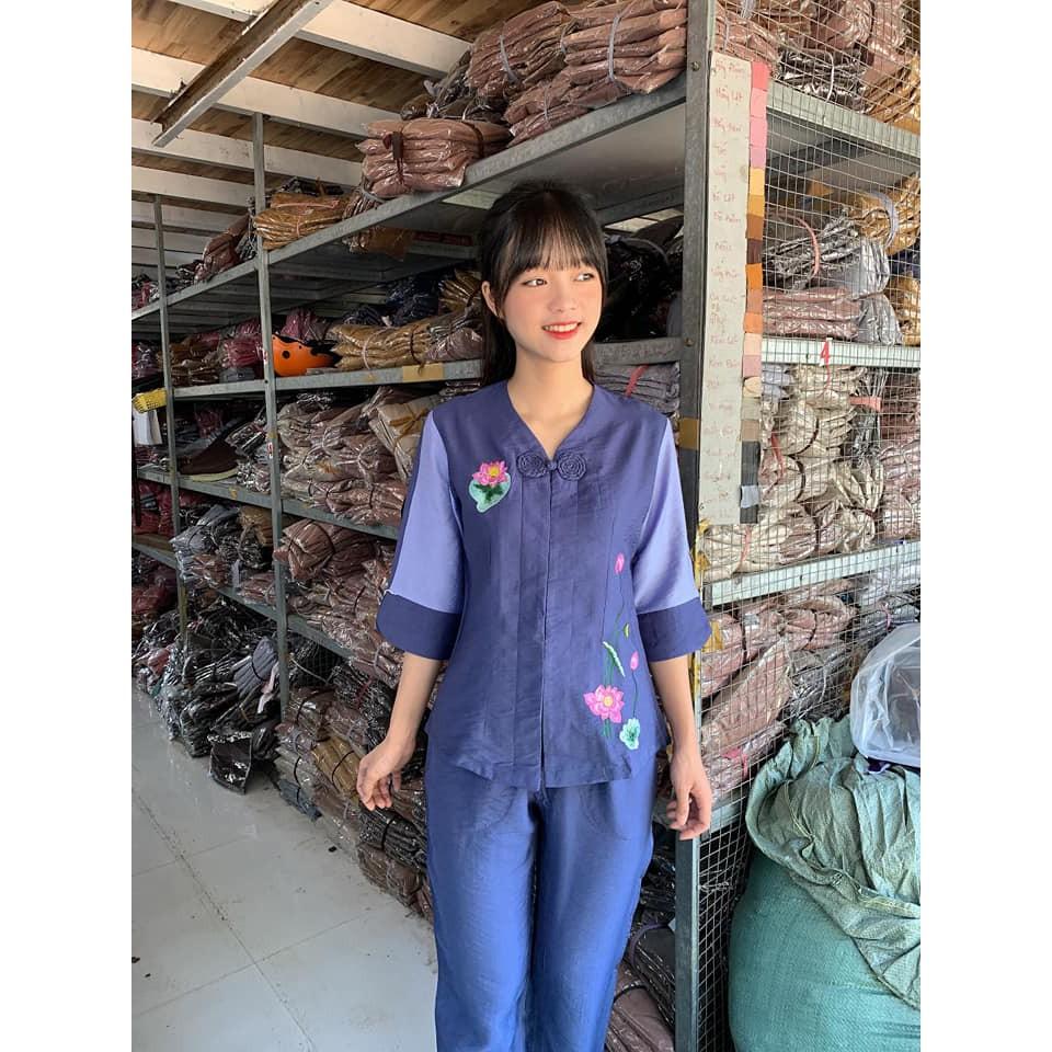 ĐỒ LAM ĐI CHÙA # ĐỒ ĐI CHÙA # PHÁP PHỤC PHẬT GIÁO # TAY PHỐI TƠ