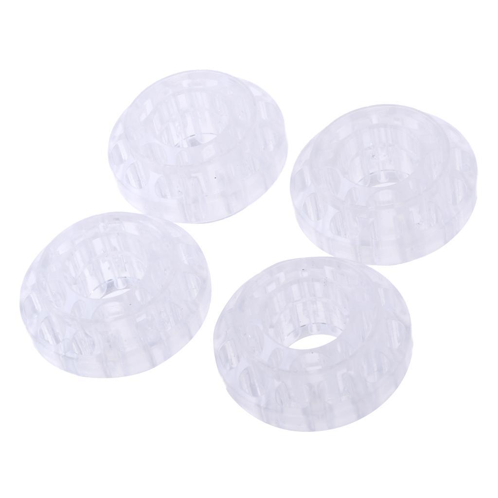 4pcs Inline/Roller/Hockey Skate Replacement PU Wheel 55 x 25mm - Transparent