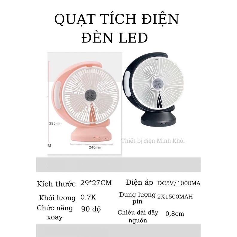 Quạt tích điện để bàn đèn Led