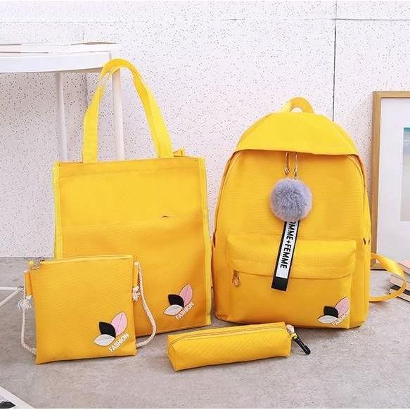 BỘ 4 MÓN BALO VỚI 3 CHIẾC LÁ NGỘ NGHĨNH