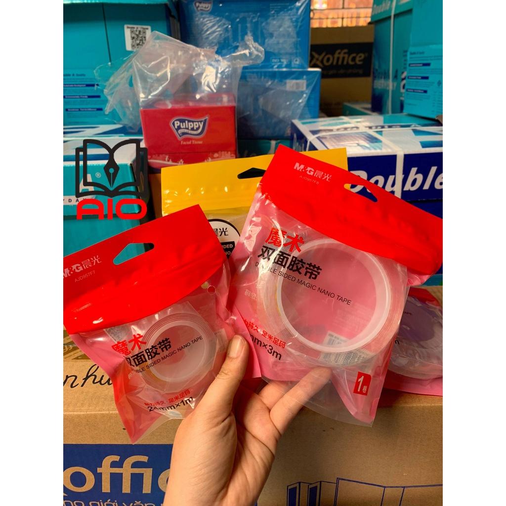 Băng keo 2 mặt trong siêu dính 24mm