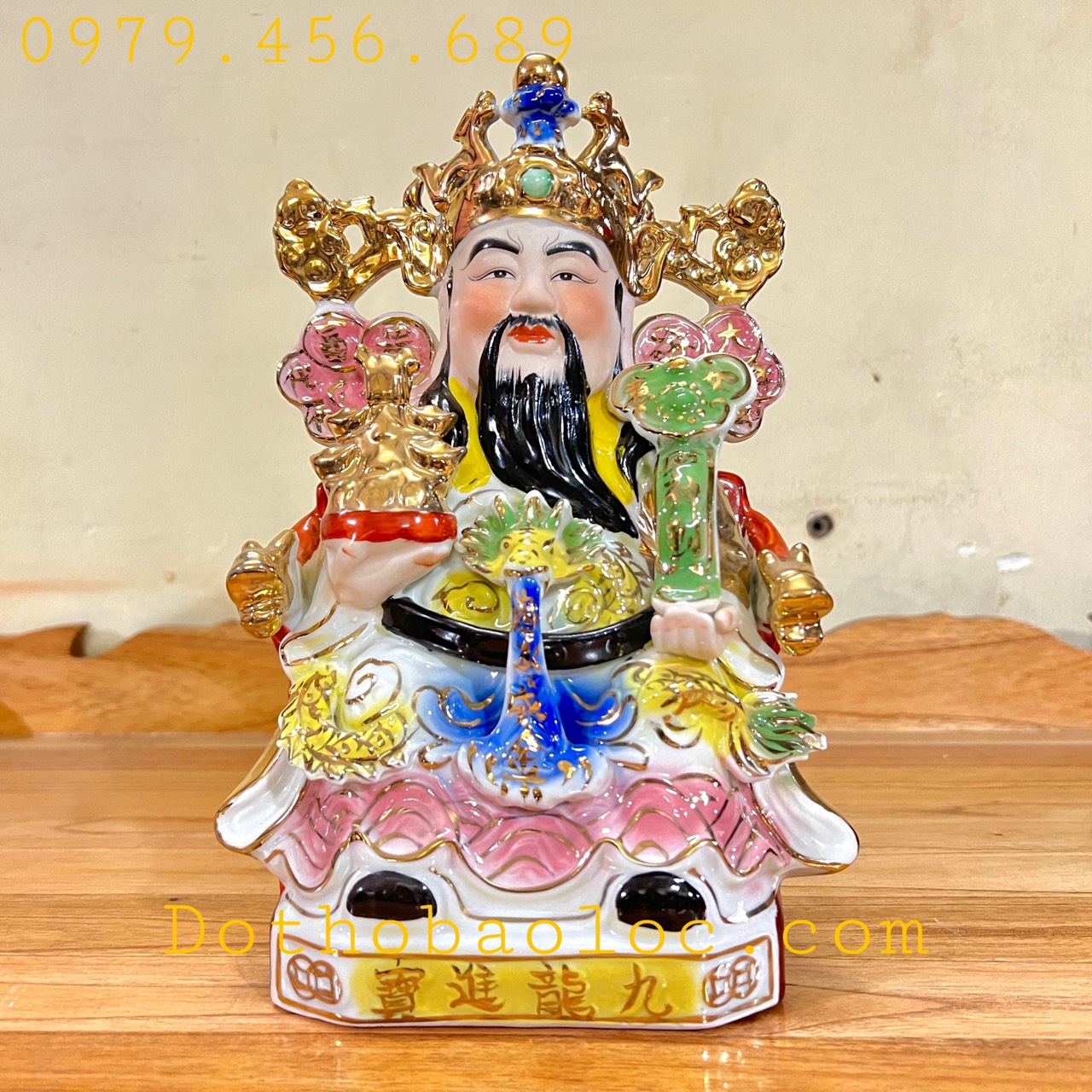 Tượng Ông Thần Tiên sứ rất đẹp cao 25cm