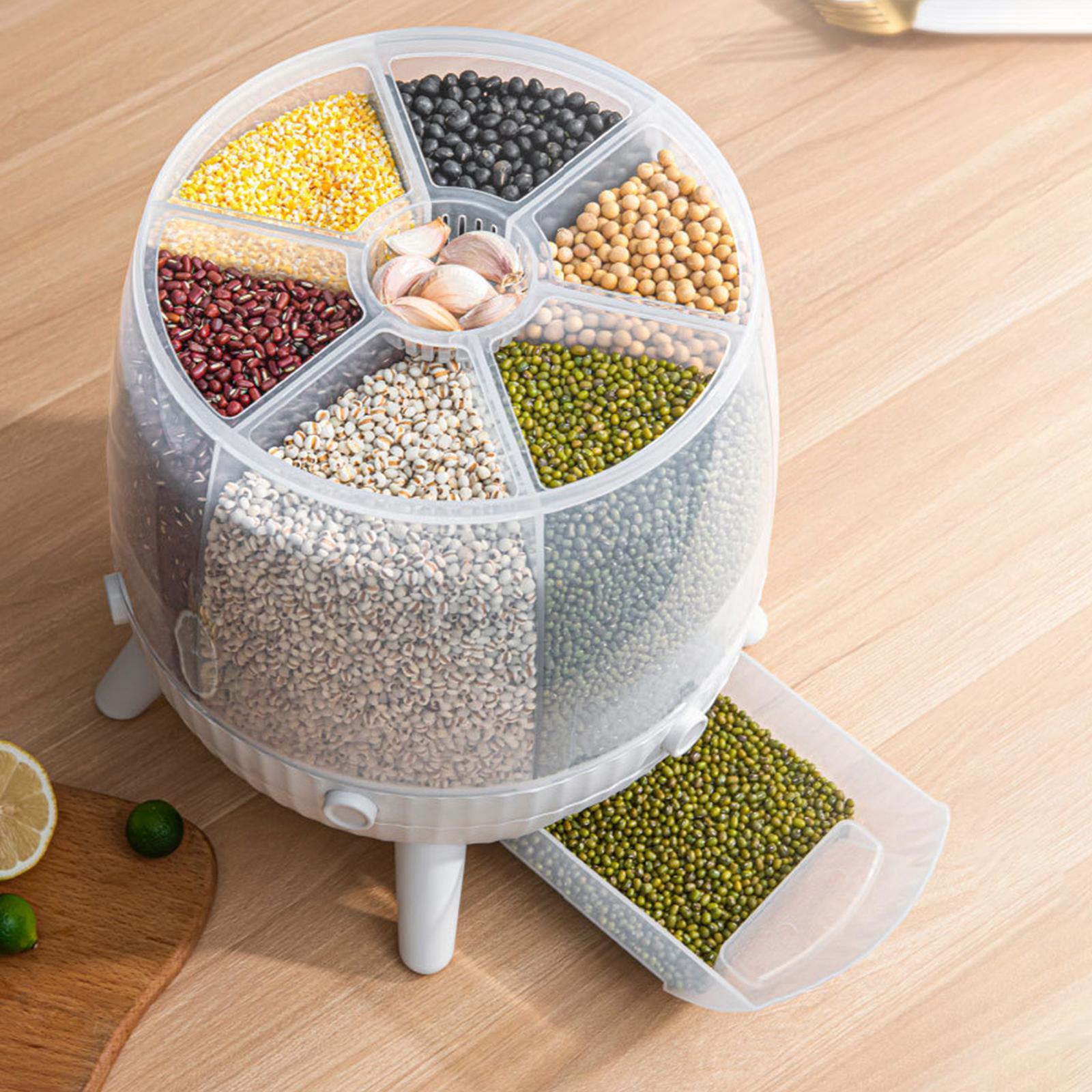 Rice Cereal Dispenser Plastic Moisture-Proof Dry Food Storage Container Box