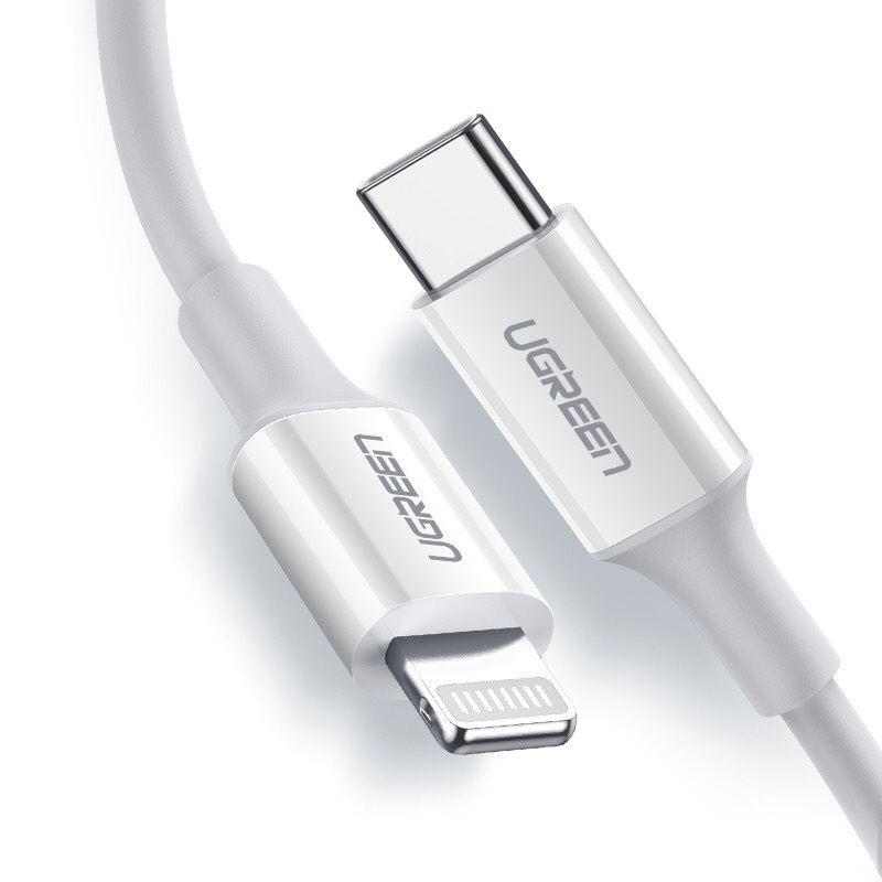 Cáp usb type c ra IPHONE màu trắng 2m Ugreen 60749 US171 Hàng chính hãng