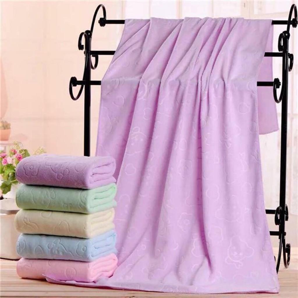 Khăn Tắm Xuất Nhật Họa Tiết In Chìm Siêu Mềm Mịn Khổ Lớn 70x140cm