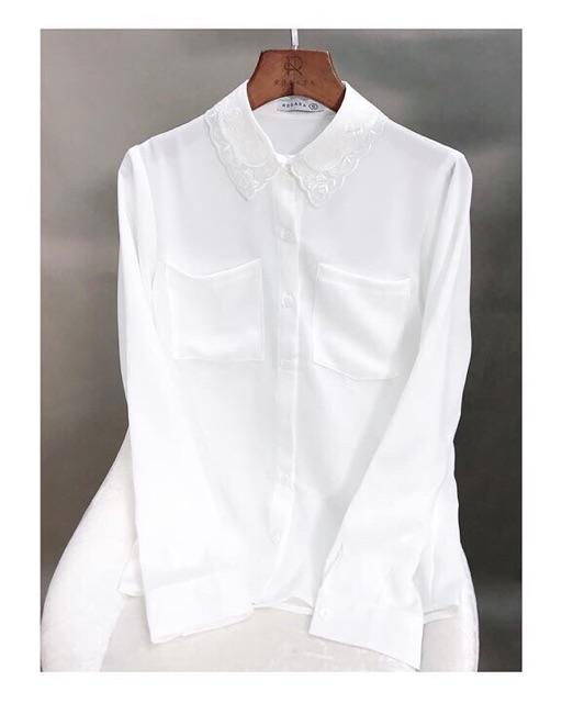 ÁO SƠ MI CỔ REN TAY DÀI XINH XUẤT SẮC