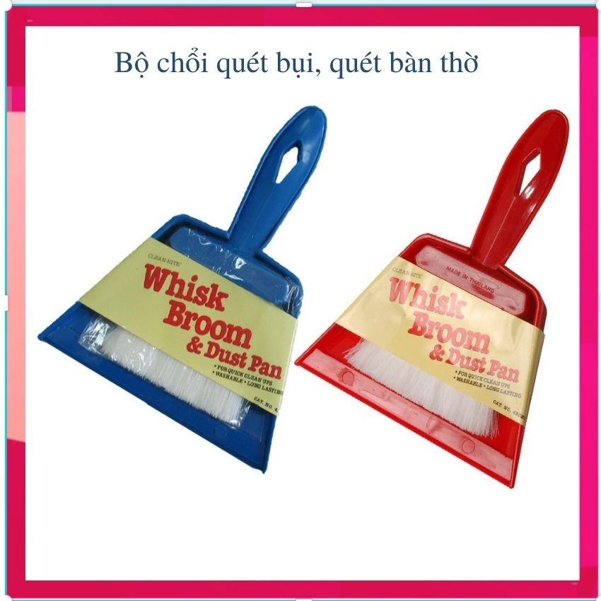 Bộ chổi nhựa, chổi quét bụi và hót rác mini tiện dụng Thái Lan