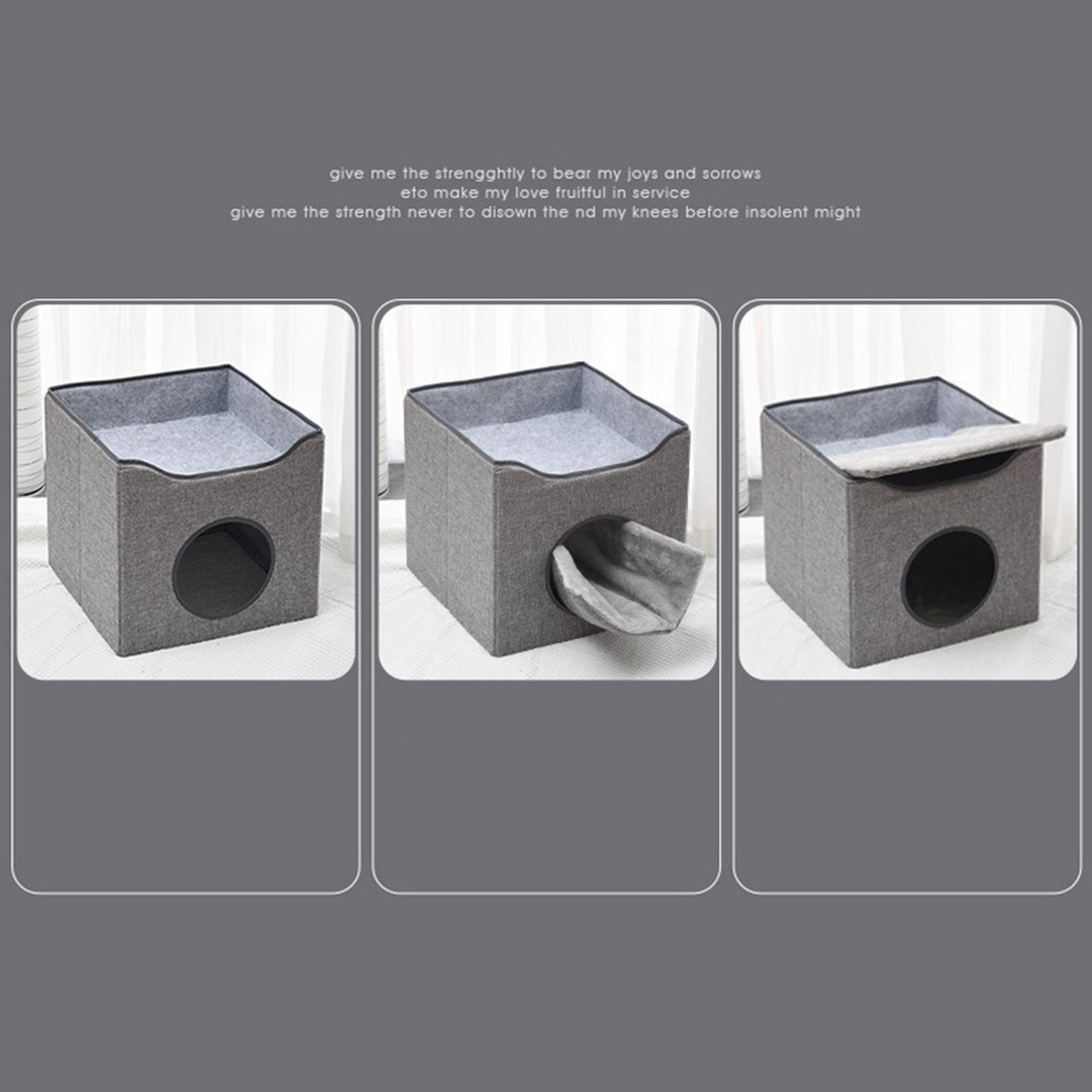 Pet Cat Bed Nest Small Dog House Sleeping Bed Winter Cave for Indoor Outdoor