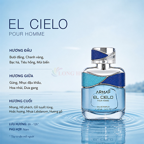 Nước hoa Armaf EL CIELO Pour Homme (100ml) - Hàng chính hãng