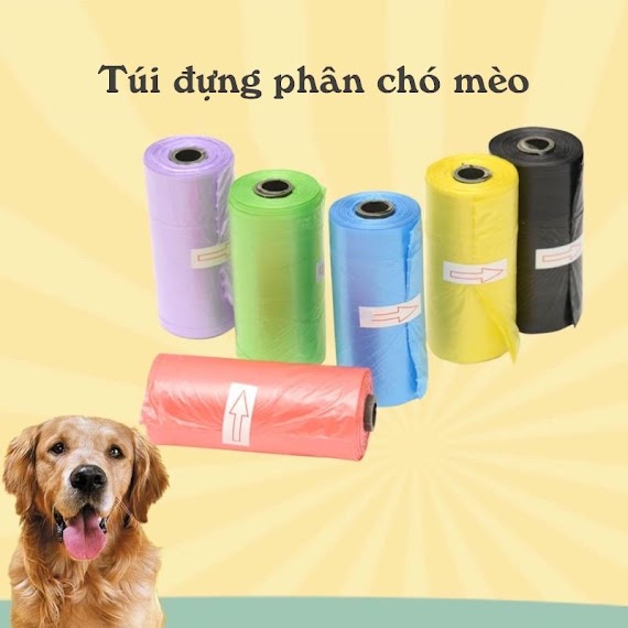 CUỘN TÚI RÁC ĐỰNG PHÂN CHÓ MÈO TỰ PHÂN HUỶ