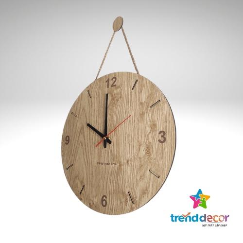 Đồng Hồ Treo Tường Đồng Hồ Gỗ Decor Có Số Kèm Núm Và Dây Treo Trang Trí Nhà Cửa Quán Cà Phê