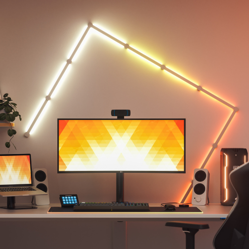 Đèn LED RGB lắp ghép thông minh Nanoleaf Lines Squared 3 thanh đèn ( Bộ mở rộng )