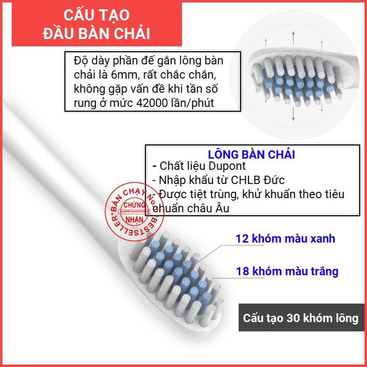 Bàn chải đánh răng điện tự động Sonic NT-X3, Kèm 4 đầu bàn chải tiện dụng