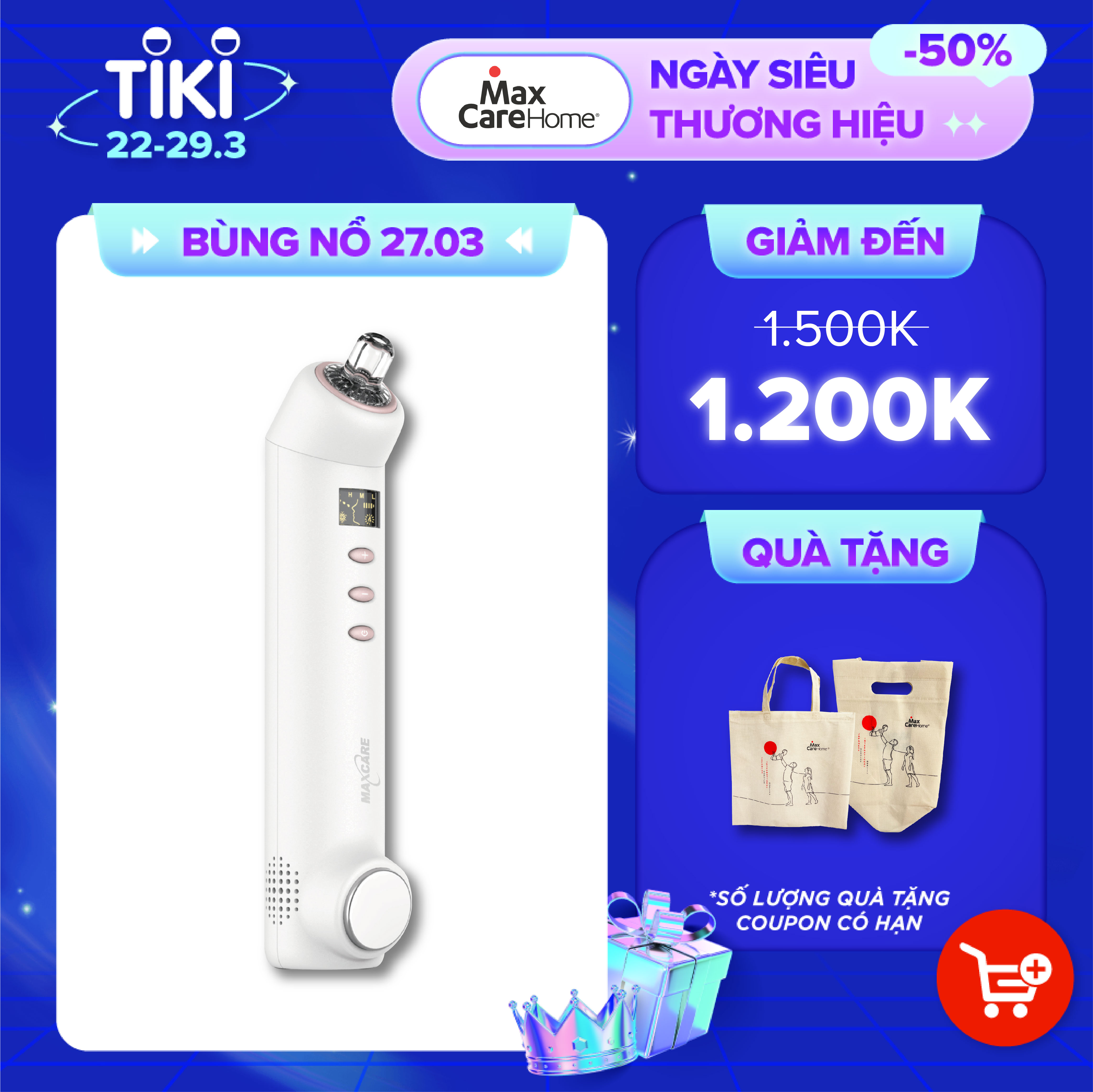 Máy hút mụn đầu đen nóng lạnh Maxcare Max666 [Hút Cực Mạnh] sạch da mặt và sợi bã nhờn - Thương hiệu Nhật Bản