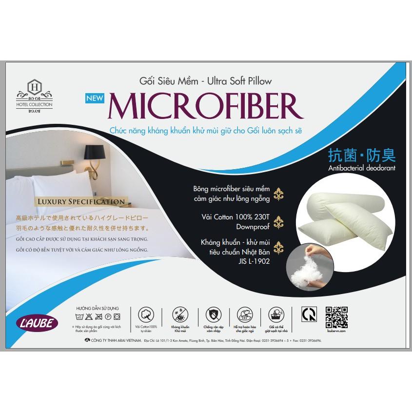 Gối ôm siêu mềm Microfiber Kháng Khuẩn 35x100cm