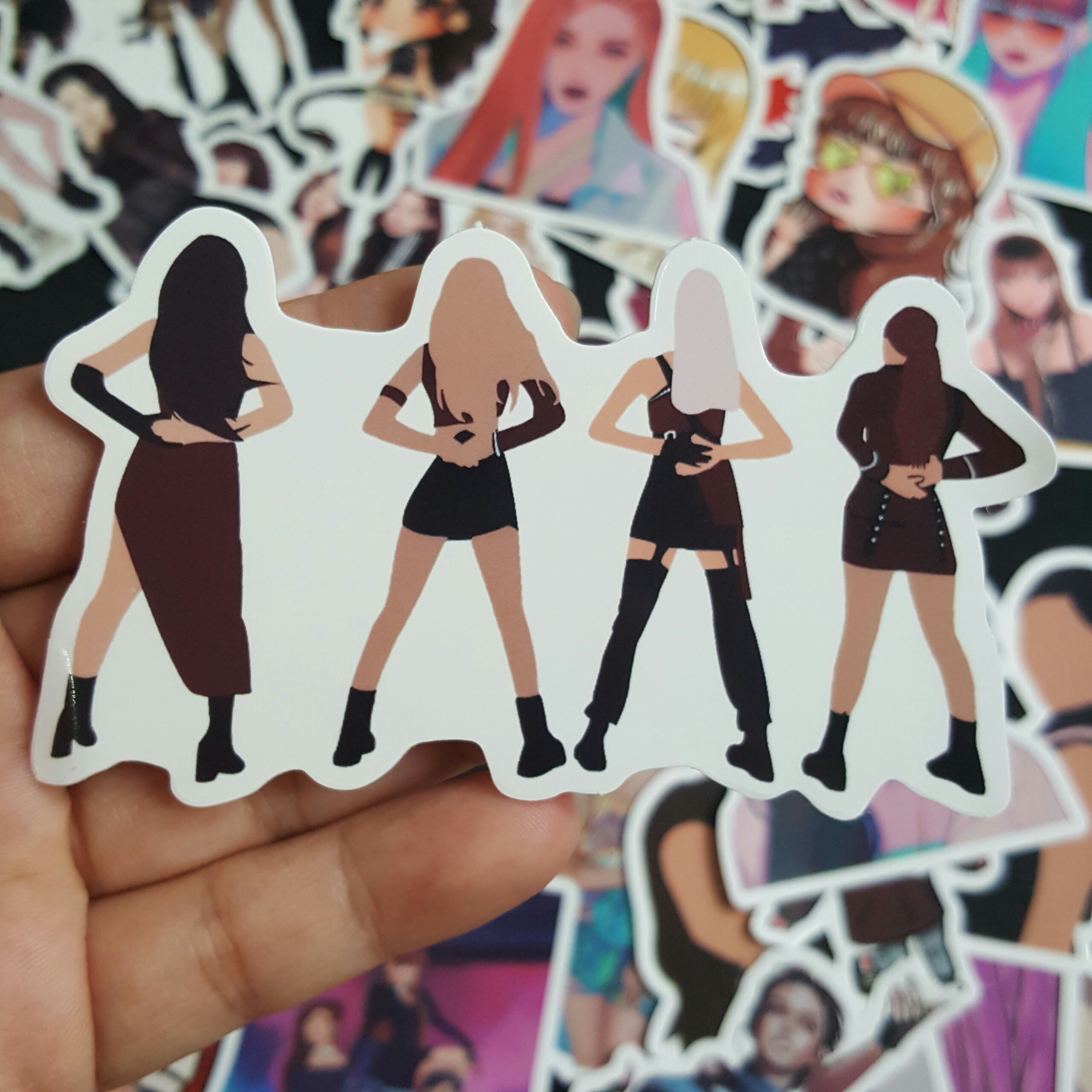 Bộ Sticker dán cao cấp chủ đề BLACKPINK - Dùng dán Xe, dán mũ bảo hiểm, dán Laptop