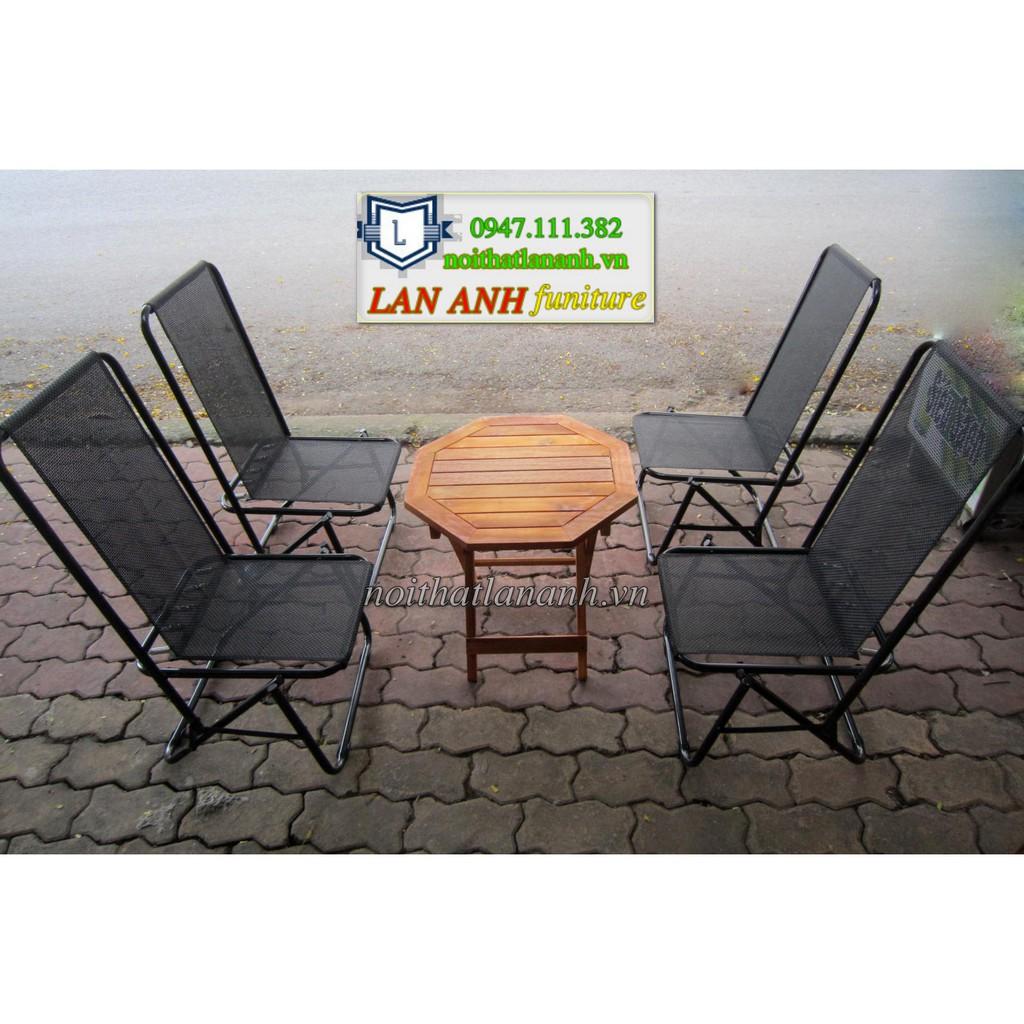 Ghế xếp cafe trà chanh du lịch dã ngoại vải lưới treo lò xo khung sắt sơn tĩnh điện nhiều màu bền đẹp