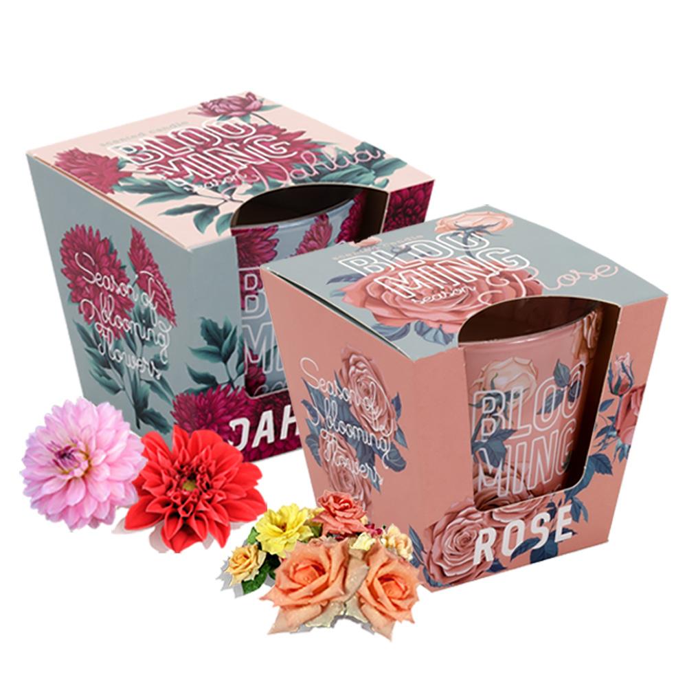 Combo 2 ly nến thơm Bartek nhập khẩu Châu Âu Blooming Season 115g - hồng, thược dược