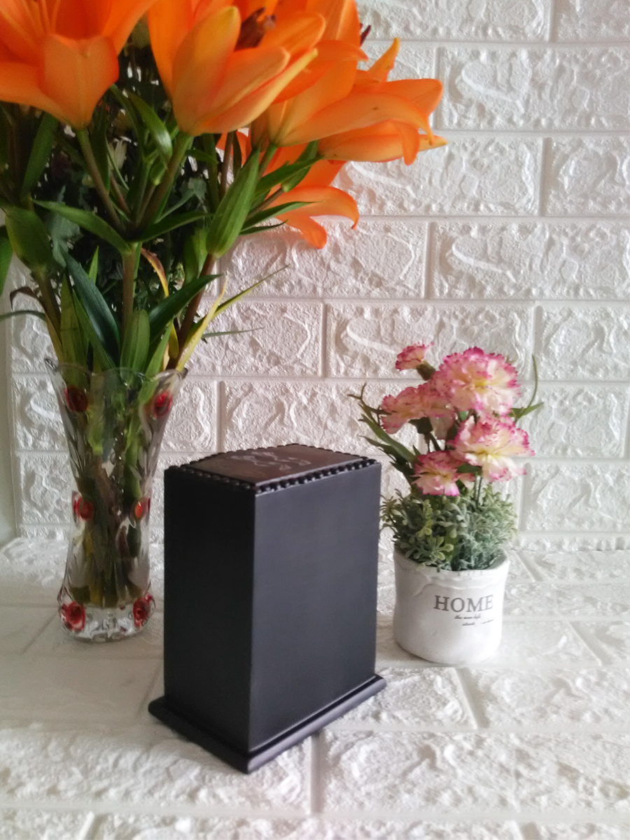 Hộp trang sức gỗ gụ đen khảm xà cừ 4 ngăn - TS4DE