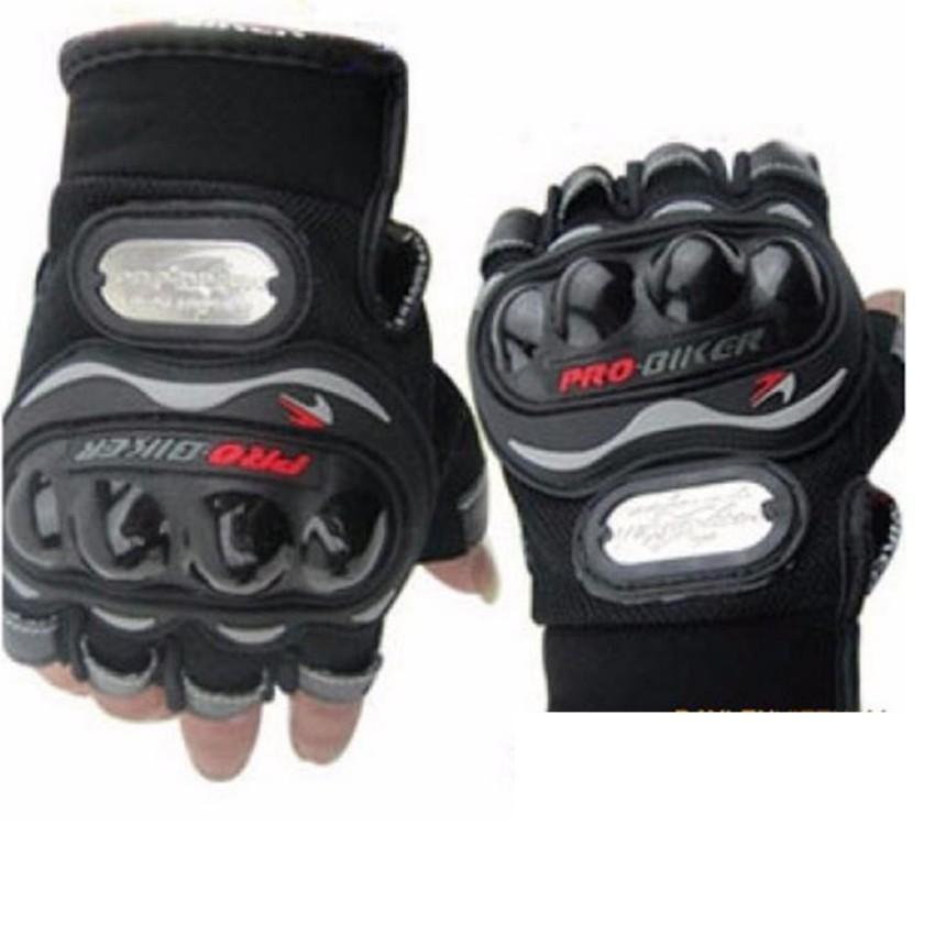 Găng tay hở ngón PRO Biker 206374 tặng móc khóa da thật