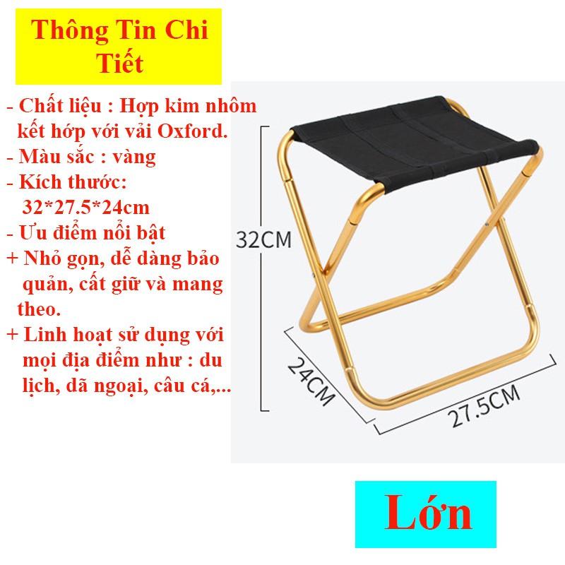 Ghế Xếp Inox Gấp Gọn Mini Bỏ Túi Dễ Dàng Mang Khi Du Lịch , Dã Ngoại, Câu Cá KK-21