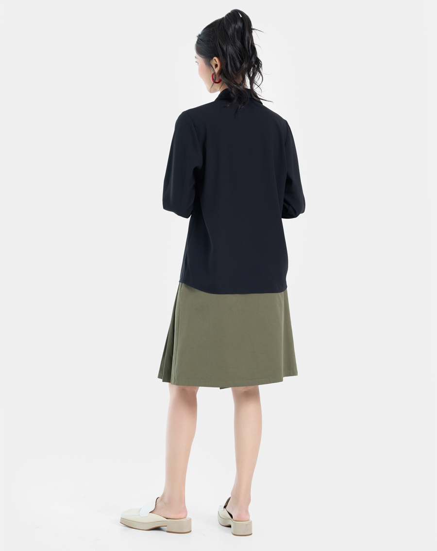 Áo Sơmi Nữ Thời Trang JUNO Basic Vai Đứng JNASM020