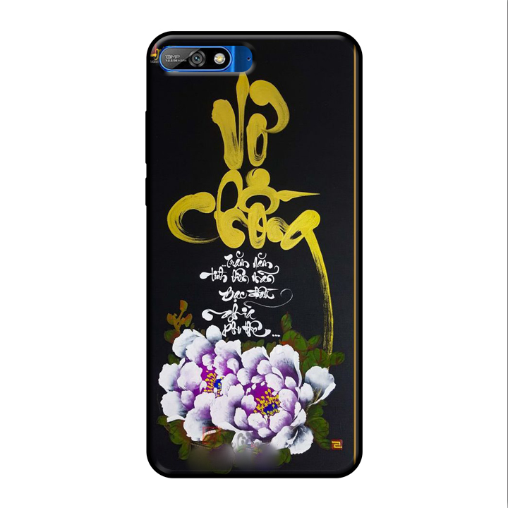 Ốp lưng điện thoại Huawei Y7 Pro 2018 viền silicon dẻo TPU hình Thư Pháp - Hàng chính hãng