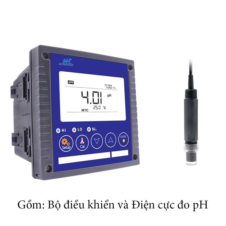 Bộ Đo pH Nước Thải, Combo gồm: Bộ Điều Khiển và Điện Cực Đo pH