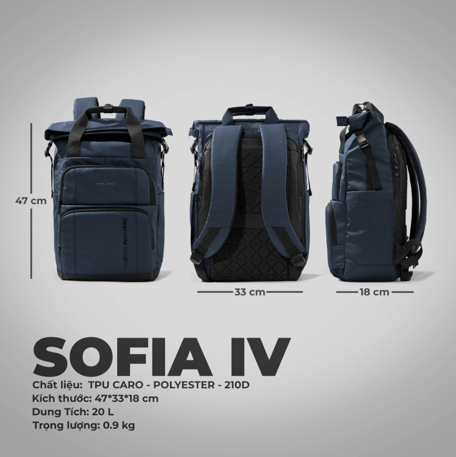 Balo Laptop 15.6 inch KINGBAG Sofia IV - Hàng Chính Hãng