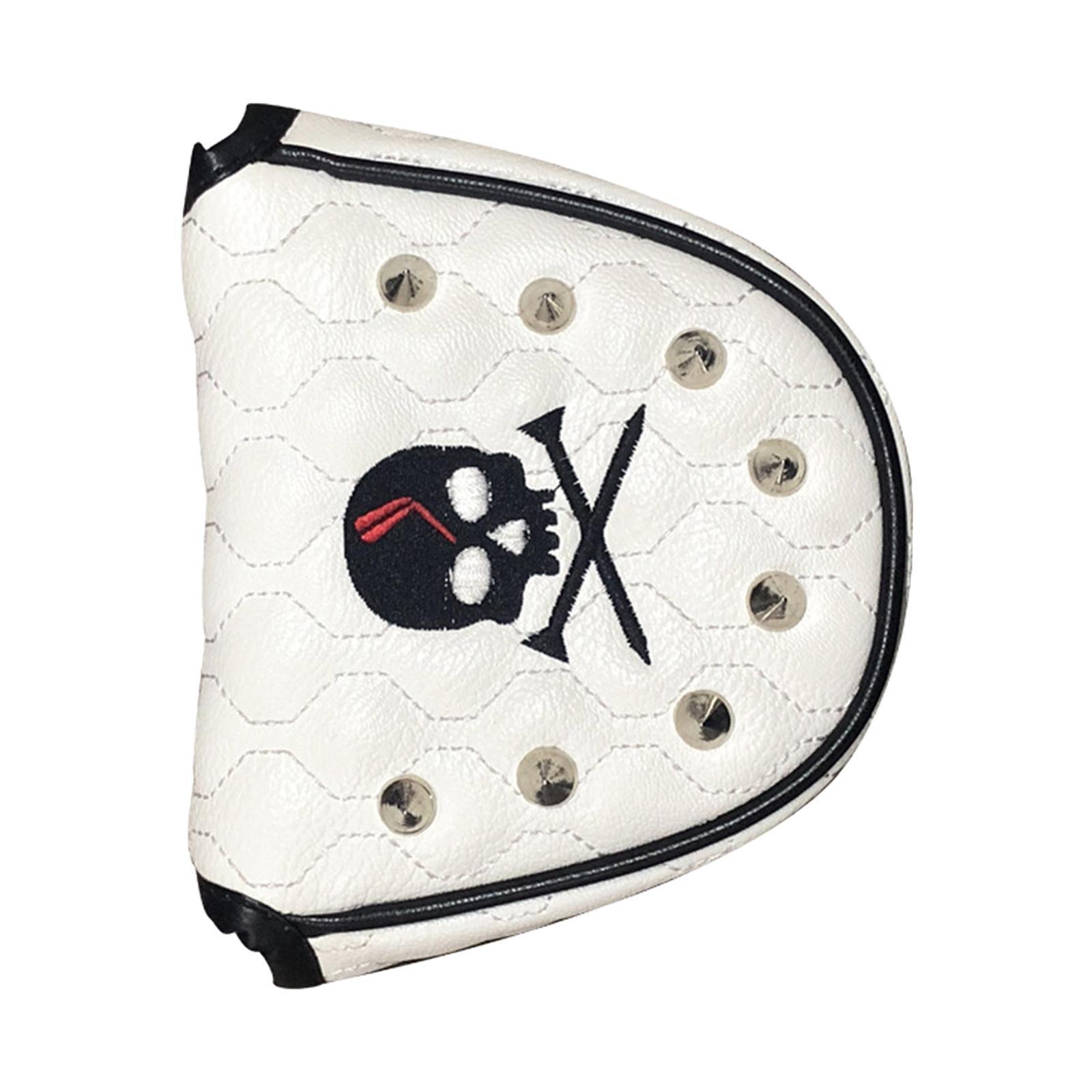 PU Golf Mallet Putter Head Cover  Embroidery Headcover