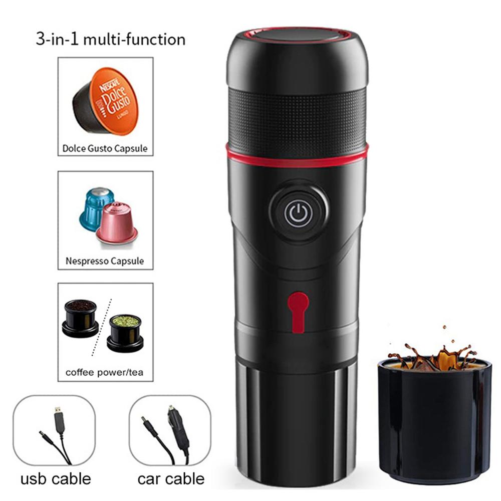Coffee Machine Three In One Small Car Espresso Machine Portable Home Outdoor Espresso Capsule Coffee Cup