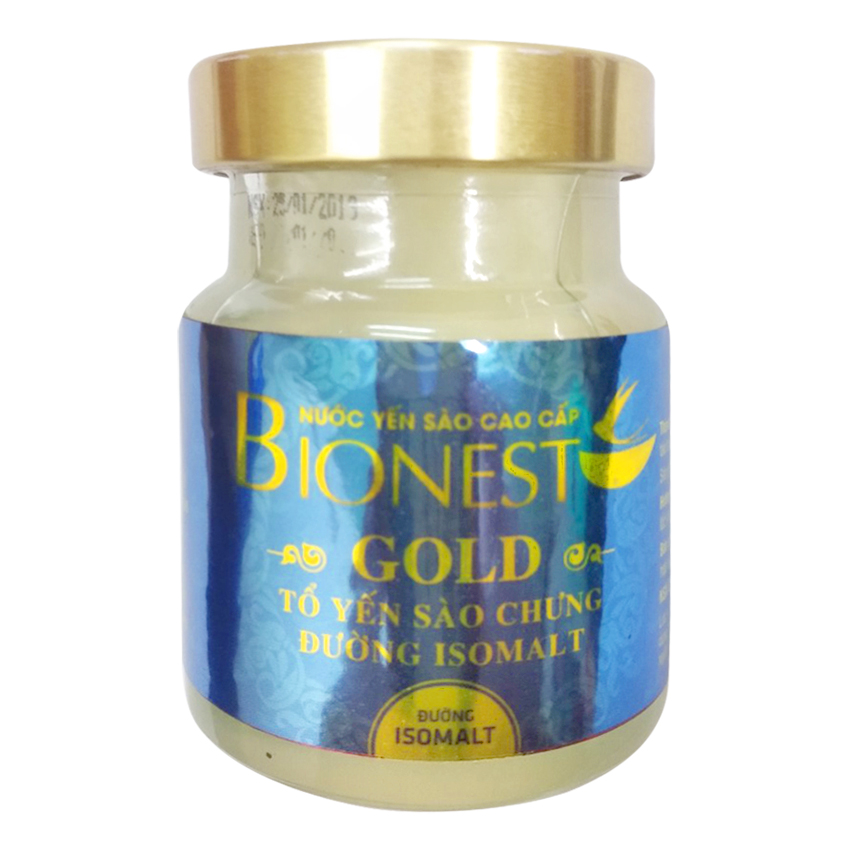 Hộp Yến sào Bionest Gold Isomalt cao cấp (dành cho người tiểu đường) - hộp 1 lọ